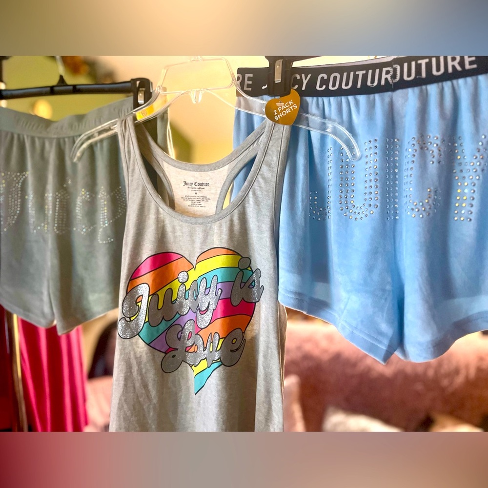 NWT Juicy Couture 3 piece pajama set!💗👑✨